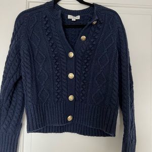 J crew cable cardigan small